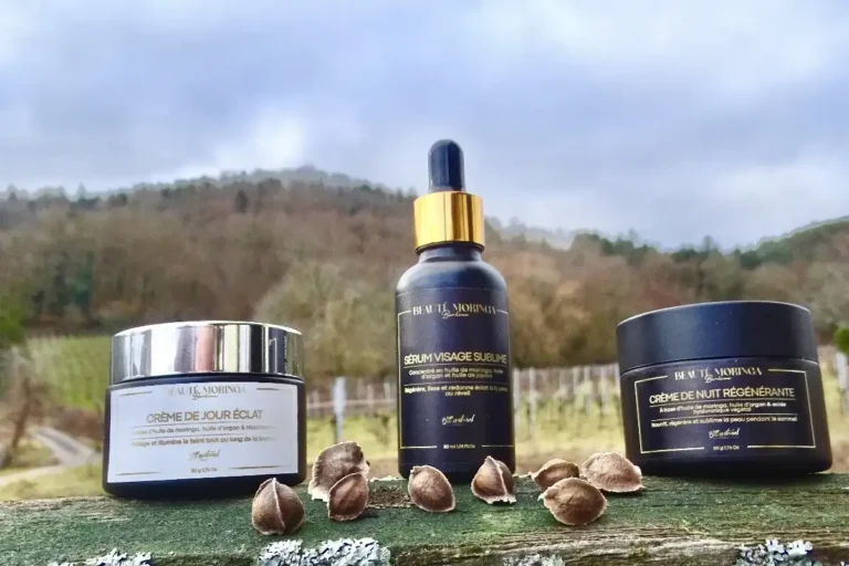 Sérum et crèmes Maison du Moringa pour une routine visage matin et soir